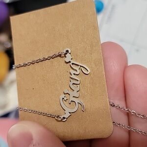 Giang personalized necklace Silver-tone 16"